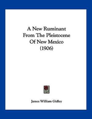 A New Ruminant From The Pleistocene Of New Mexico (1906) de James William Gidley