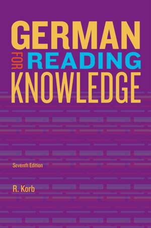 German for Reading Knowledge de Richard Korb