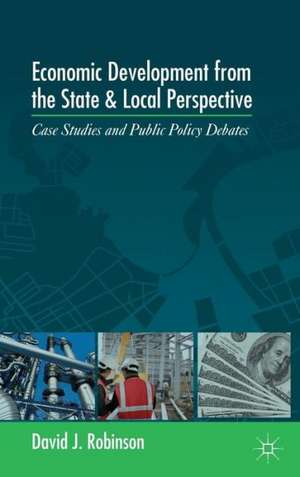 Economic Development from the State and Local Perspective: Case Studies and Public Policy Debates de D. Robinson