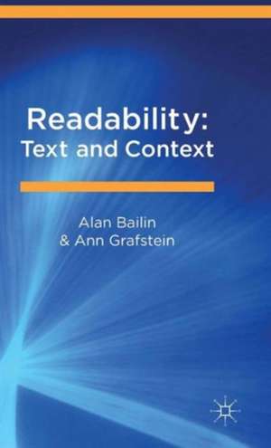 Readability: Text and Context de Alan Bailin