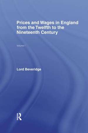 Prices and Wages in England de William Beveridge