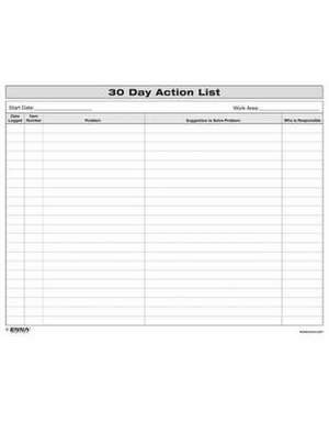 30 Day Action List de Enna