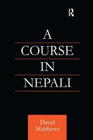 Course in Nepali de David Matthews