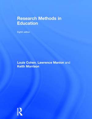 Research Methods in Education de Louis Cohen