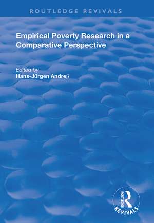 Empirical Poverty Research in a Comparative Perspective de Hans Jurgen Andreß