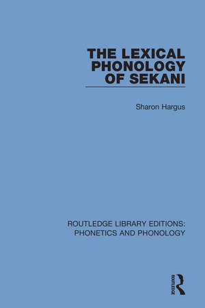 The Lexical Phonology of Sekani de Sharon Hargus