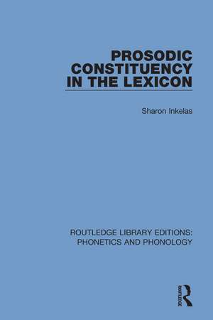 Prosodic Constituency in the Lexicon de Sharon Inkelas