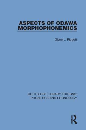 Aspects of Odawa Morphophonemics de Glyne L. Piggott