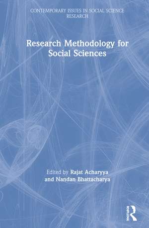 Research Methodology for Social Sciences de Rajat Acharyya