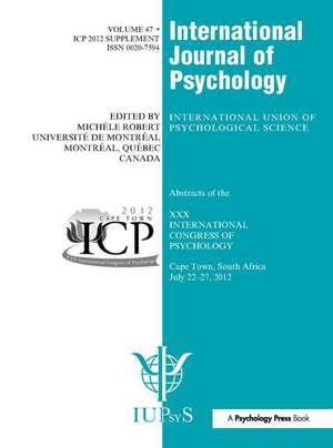 XXX International Congress of Psychology: Abstracts de Michele Robert