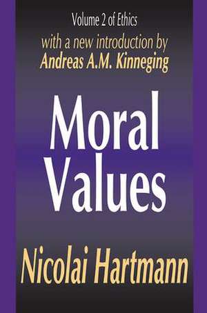 Moral Values de Nicolai Hartmann