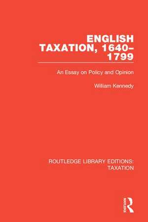 Routledge Library Editions: Taxation de Various