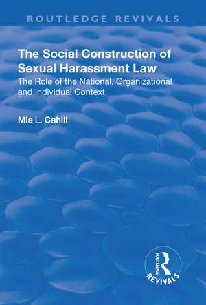 The Social Construction of Sexual Harassment Law: The Role of the National, Organizational and Individual Context de Mia Cahill