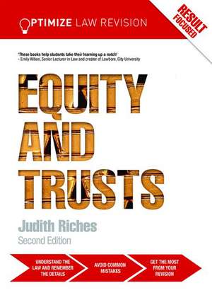 Optimize Equity and Trusts de Judith Riches