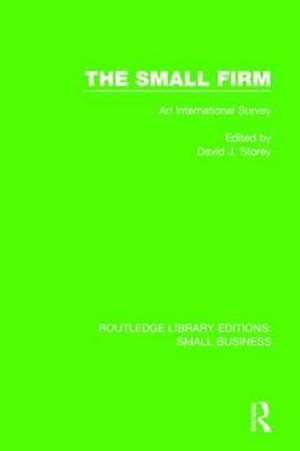 The Small Firm: An International Survey de David J. Storey