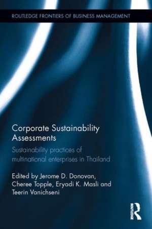 Corporate Sustainability Assessments: Sustainability practices of multinational enterprises in Thailand de Jerome D. Donovan