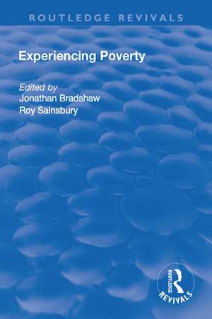 Experiencing Poverty de Jonathan Bradshaw