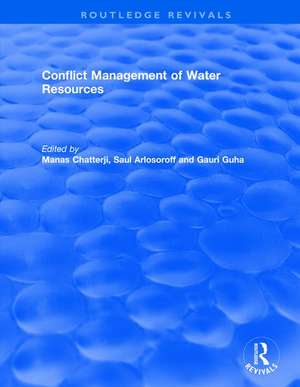 Conflict Management of Water Resources de Manas Chatterji