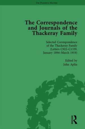 The Correspondence and Journals of the Thackeray Family Vol 5 de John Aplin