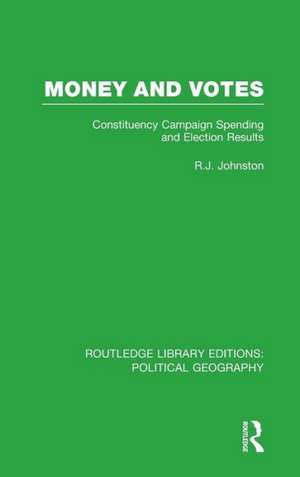 Money and Votes: Constituency Campaign spending and Election Results de R. J. Johnston