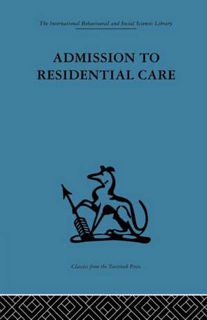 Admission to Residential Care de Frank Hall **Nfa**