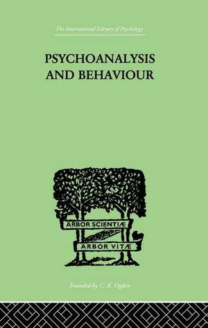 Psychoanalysis And Behaviour de Andr Tridon