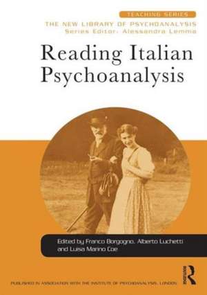 Reading Italian Psychoanalysis de Franco Borgogno