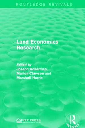 Land Economics Research de Joseph Ackerman