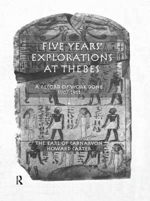 Five Years Exploration At Thebes de Howard Carter