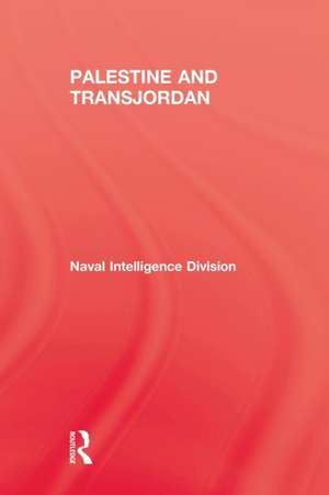 Palestine & Transjordan de Naval Intelligence Division