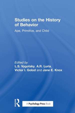 Studies on the History of Behavior: Ape, Primitive, and Child de L.S. Vygotsky