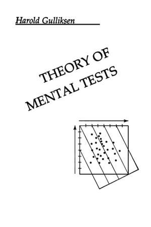 Theory of Mental Tests de Harold Gulliksen