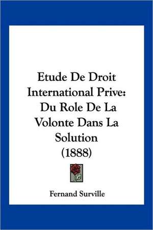 Etude De Droit International Prive de Fernand Surville