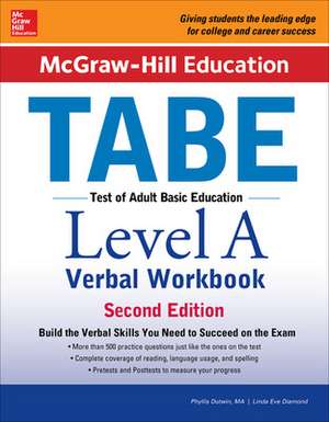 McGraw-Hill Education TABE Level A Verbal Workbook, Second Edition de Phyllis Dutwin