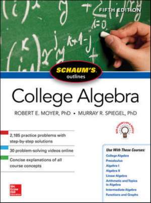 Schaum's Outline of College Algebra, Fifth Edition de Murray Spiegel