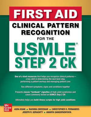 First Aid Clinical Pattern Recognition for the USMLE Step 2 CK de Asra R. Khan