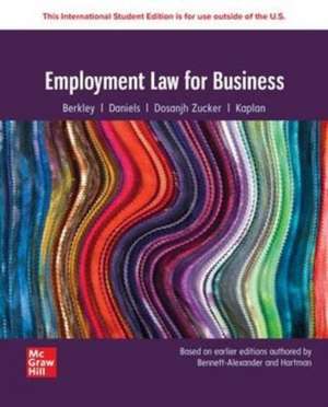 Employment Law for Business: 2024 Release ISE de Dawn Bennett-Alexander