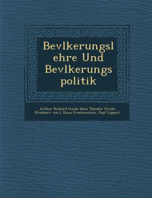 Bev Lkerungslehre Und Bev Lkerungspolitik de Kuno Frankenstein