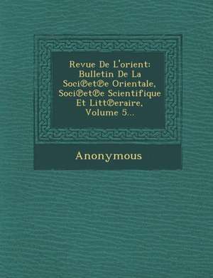 Revue de L'Orient de Anonymous