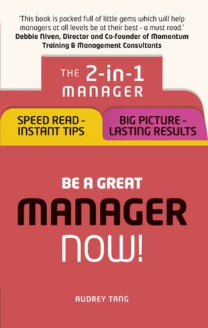 Be a Great Manager - Now! de Audrey Tang