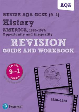 Pearson REVISE AQA GCSE History America, 1920-1973: Opportunity and inequality Revision Guide and Workbook: For 2025 and 2026 exams de Sally Clifford