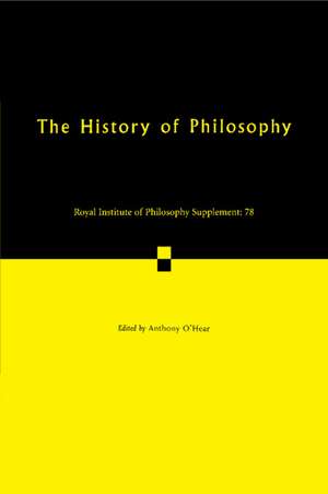 History of Philosophy: Twentieth-Century Perspectives de Anthony O'Hear