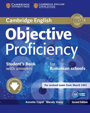 Objective Proficiency Student's Book with Answers with Downloadable Software Romanian Edition de Annette Capel