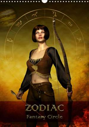 Zodiac Fantasy Circle (Wall Calendar 2020 DIN A3 Portrait) de Britta Glodde