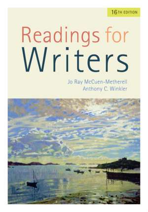 Readings for Writers with APA 7e Updates de Jo Ray McCuen-Metherell