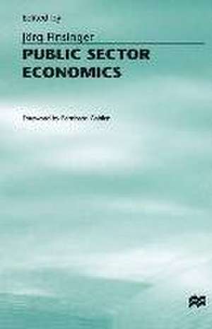 Public Sector Economics de Jörg Finsinger