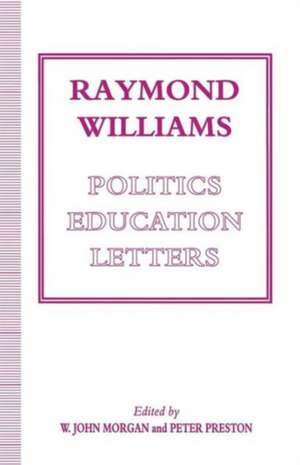 Raymond Williams de W John Morgan
