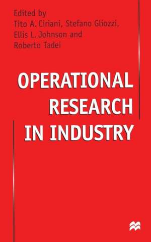 Operational Research in Industry de Tito Ciriani