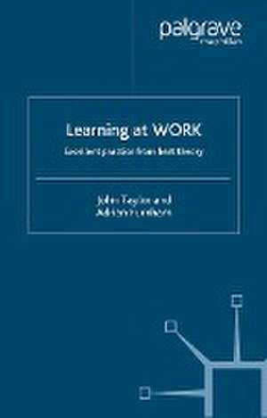 Learning at Work: Excellent practice from best theory de J. Taylor