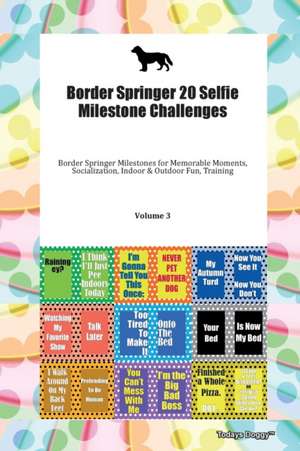 Border Springer 20 Selfie Milestone Challenges Border Springer Milestones for Memorable Moments, Socialization, Indoor & Outdoor Fun, Training Volume 3 de Doggy Todays Doggy